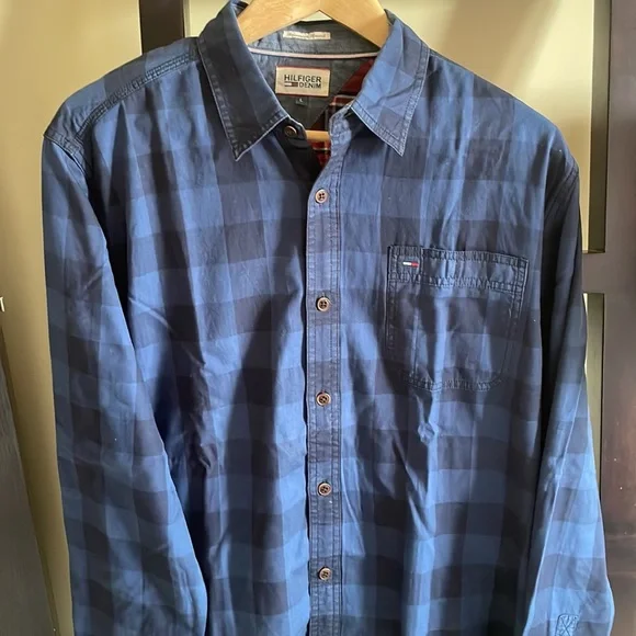 Tommy Hilfiger blue check casual shirt - Picture 3 of 15